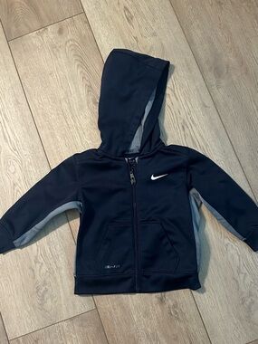 Nike Black & Gray Youth Dri-FIT Full-Zip Hoodie